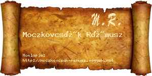 Moczkovcsák Rémusz névjegykártya